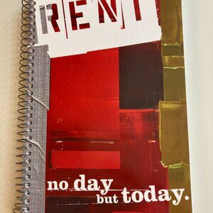 RENT Broadway Musical Spiral Notebook/Journal "No Day But Today" Rare Vintage